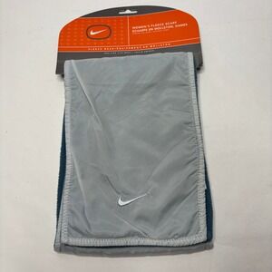 Vintage Deadstock Nike Light‎ Blue Fleece Rectangle Scarf 2009 NWT Athletic Logo